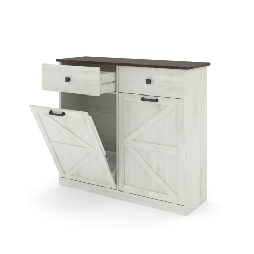 20 Gallon Tilt Out Trash Can Cabinet with Drawer V841