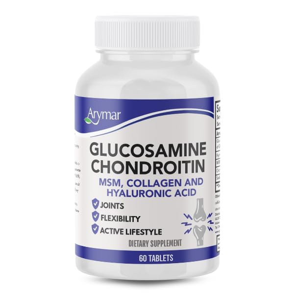 Glucosamine, Chondroitin, MSM, Collagen & Hyaluronic Acid Supplement 60 Tablets I680