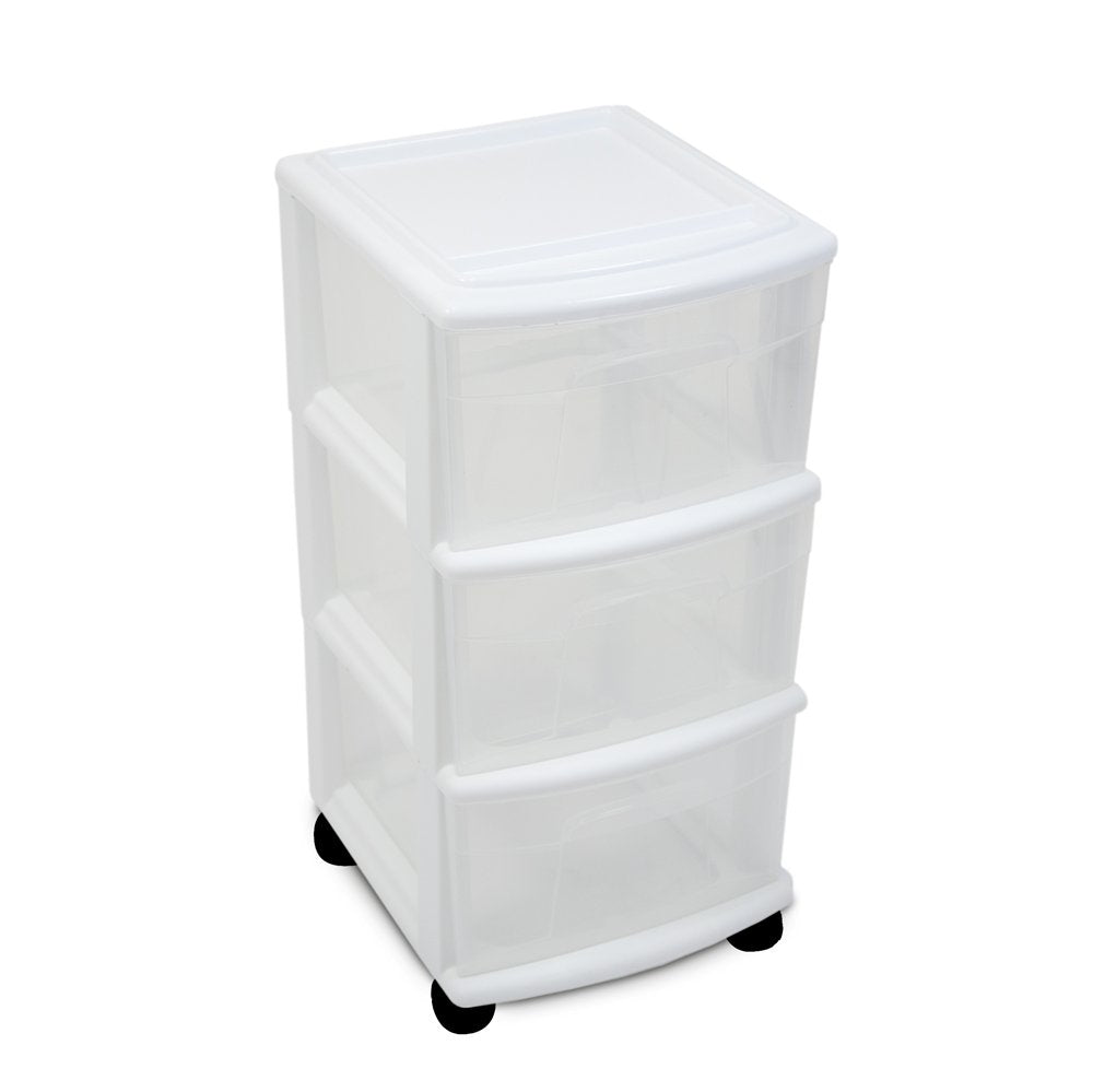 3-Drawer Cart White H2448