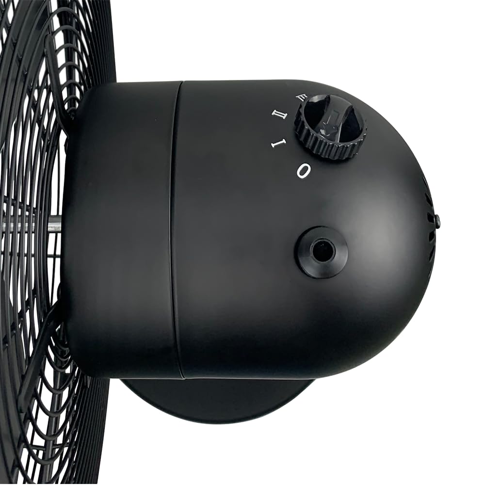 Matte Black 16" Pedestal Fan, 3 Speeds O28584