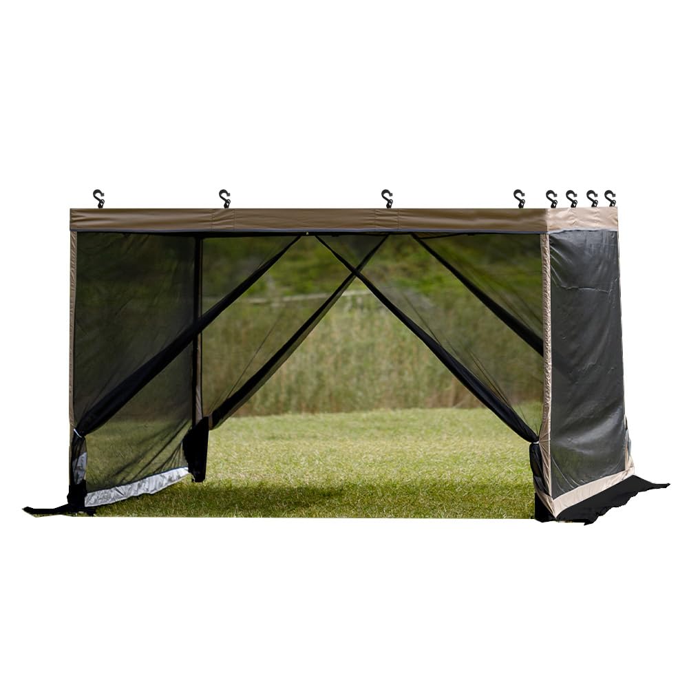 10x10 Mosquito Netting with Zipper Door and Wind Deflector T7696