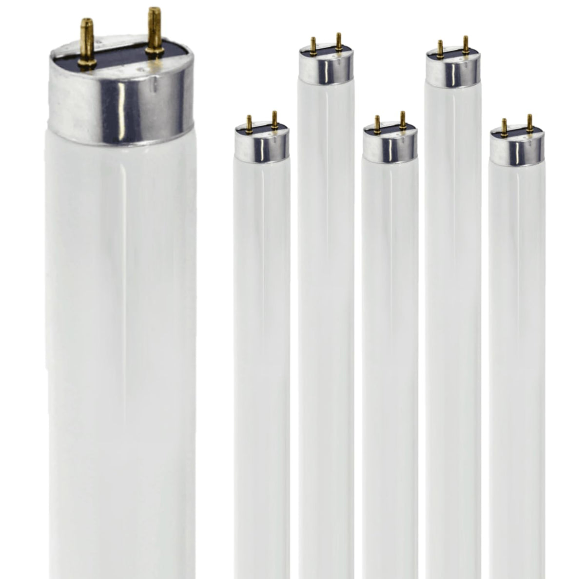 24 Inch T8 Fluorescent Tube Light Bulb 17W 5000K 1230 Lumen G13 Bi-Pin Base Pack of 6 K964367