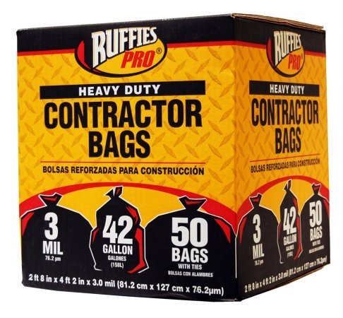 50 Count 42 Gallon Heavy Duty Contractor Bags X2501