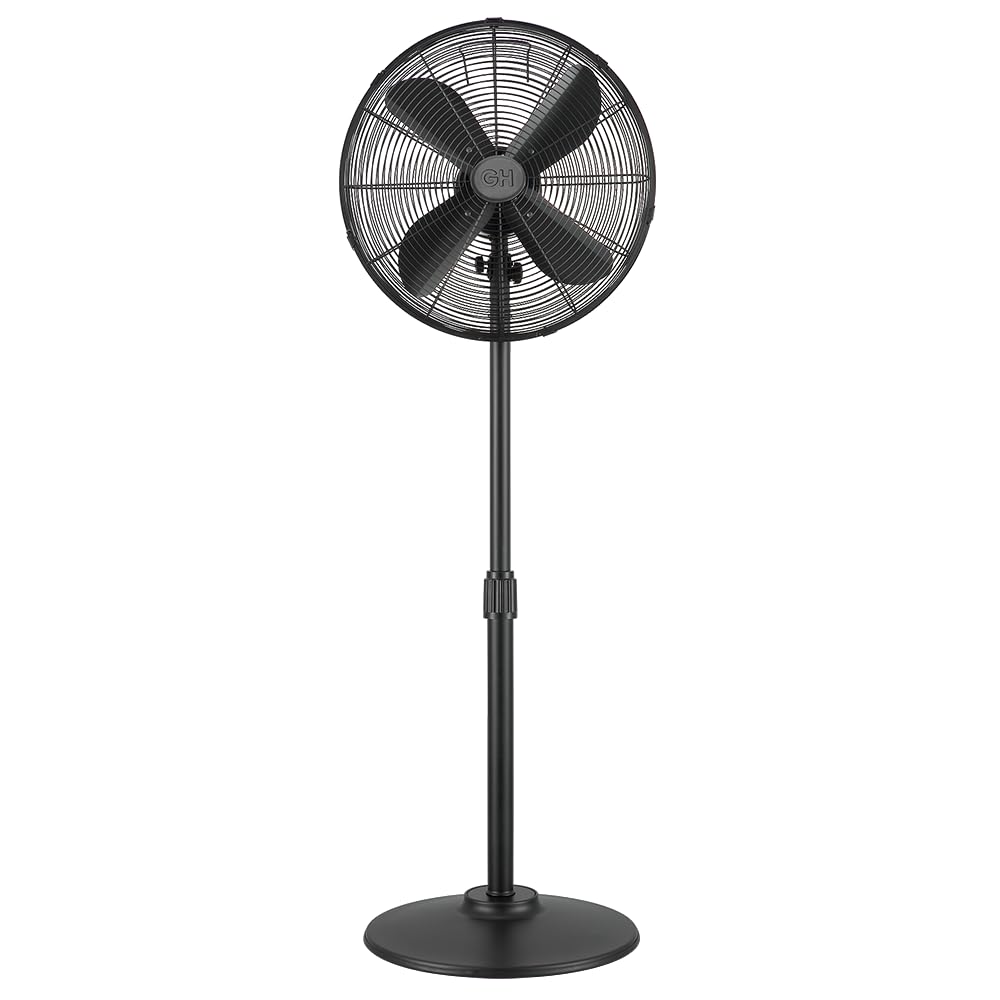 Matte Black 16" Pedestal Fan, 3 Speeds O28584