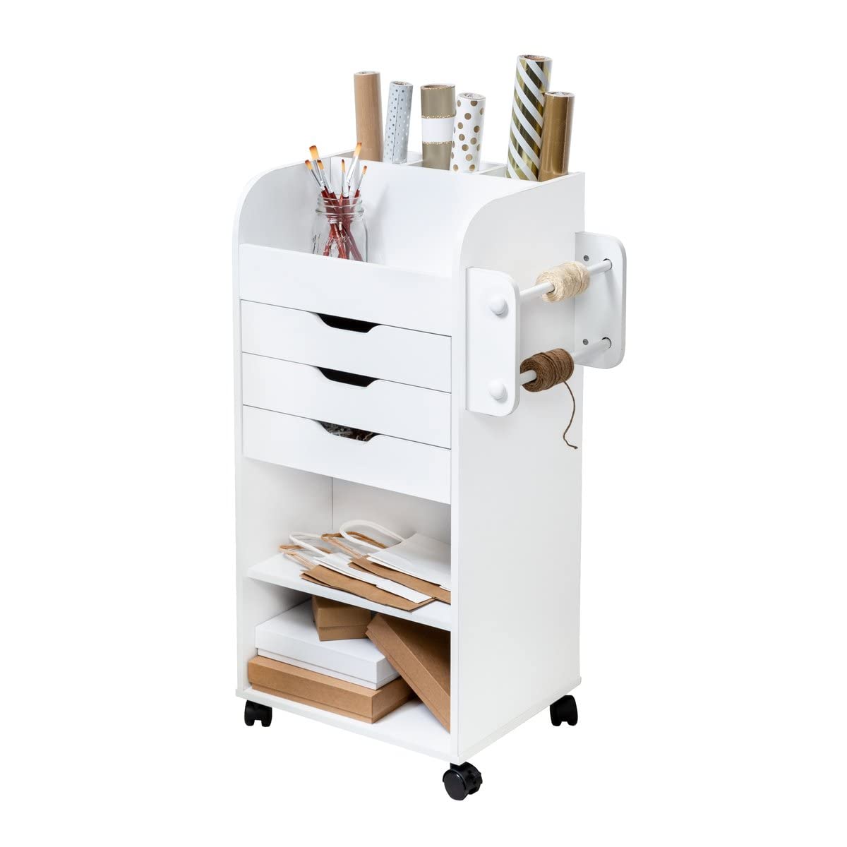 Rolling Craft Storage Cart with Locking Wheels Z506102
