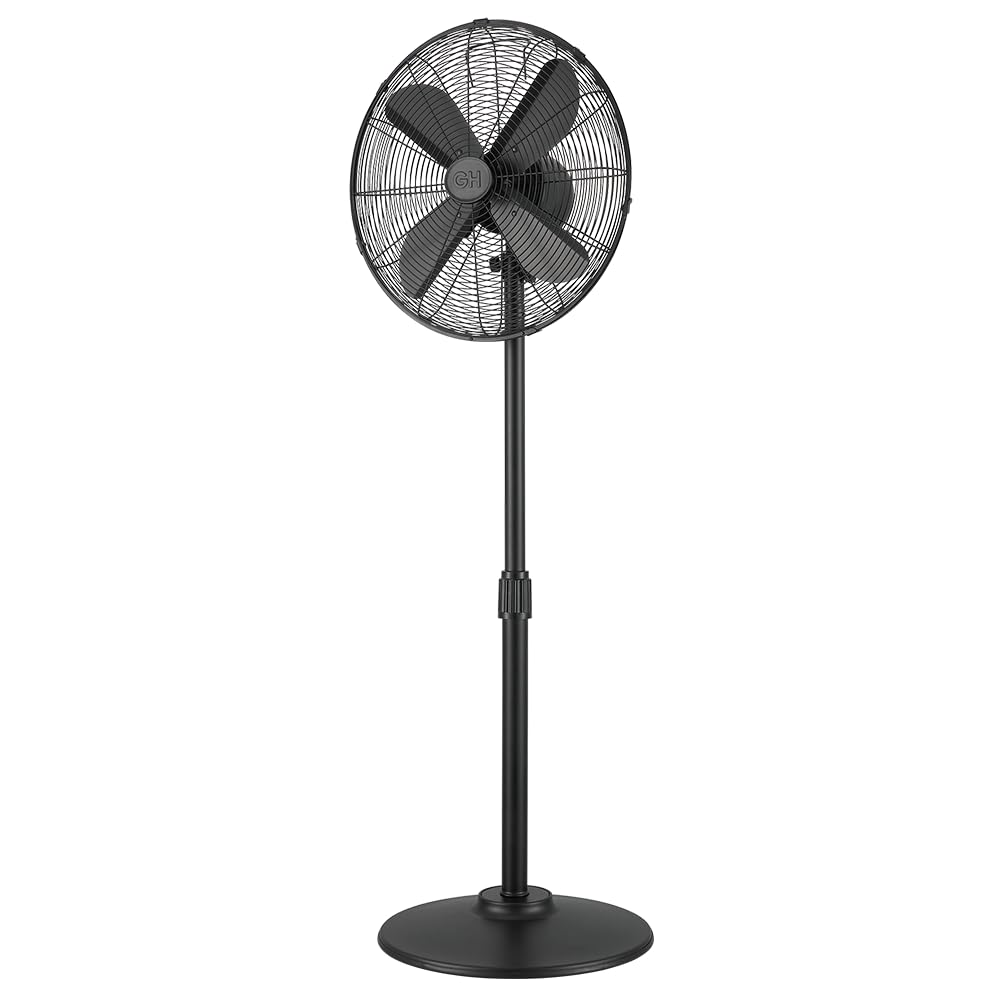 Matte Black 16" Pedestal Fan, 3 Speeds O28584