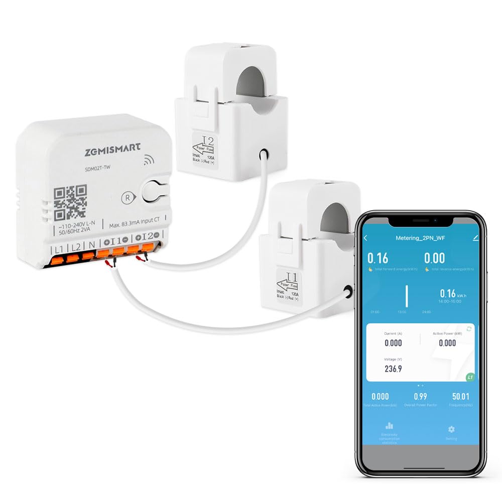WiFi Home Energy Monitor with 2 x 120A CTs V9899