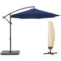 10 FT Navy Blue Patio Offset Umbrella M482
