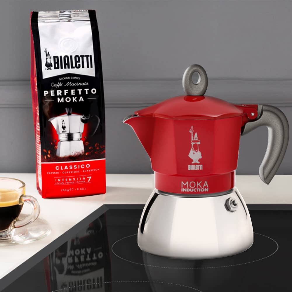 Red 4 Cups Espresso Moka Pot G453831