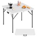 34 Inch Square Folding Table White D84170