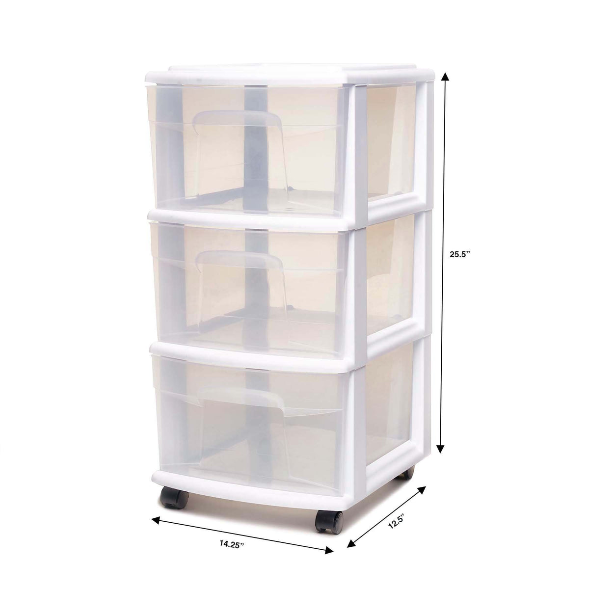 3-Drawer Cart White H2448