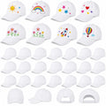 White Adjustable Baseball Caps W6005