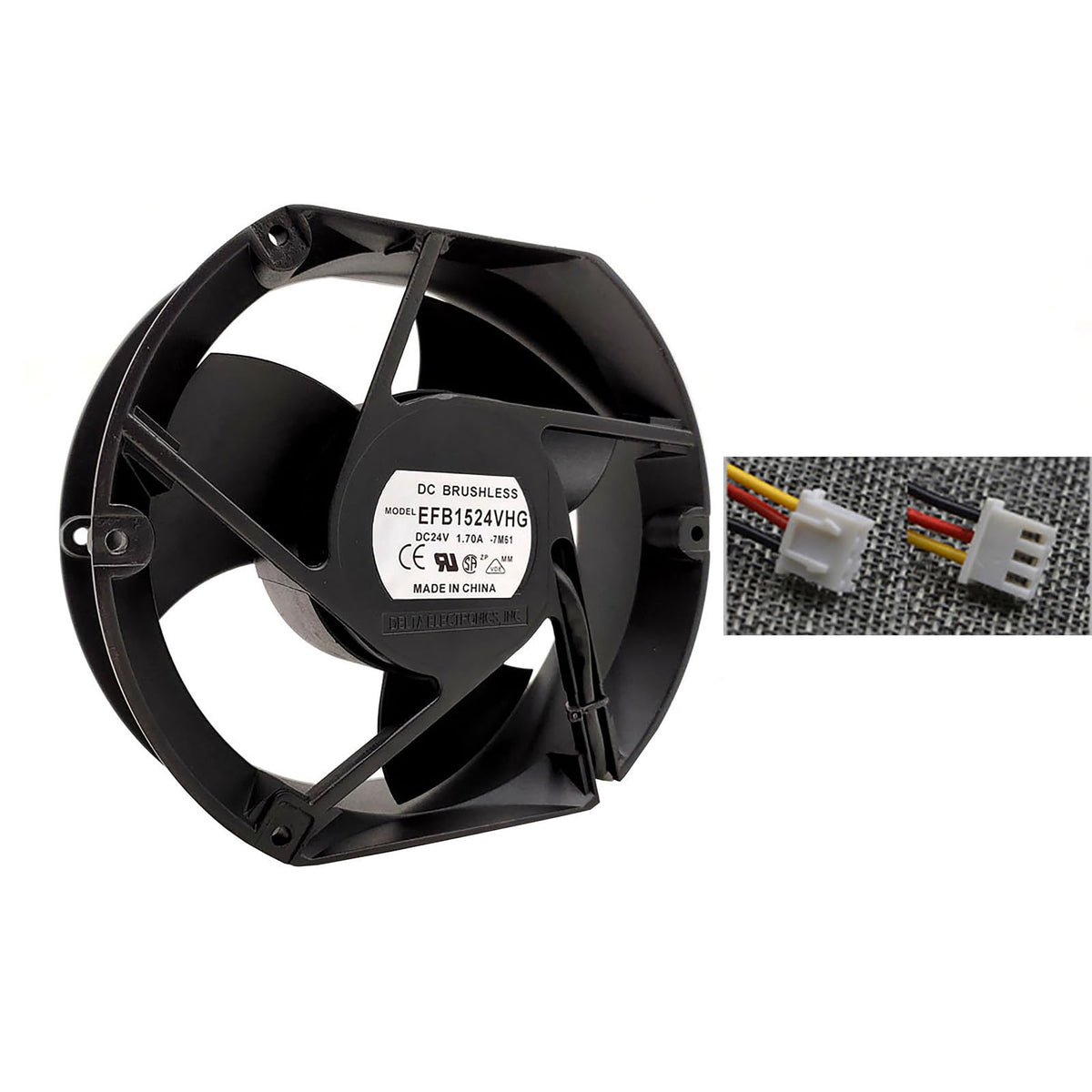24V 172mm Cooling Fan 3Pin 3Wire Dual Ball C833658