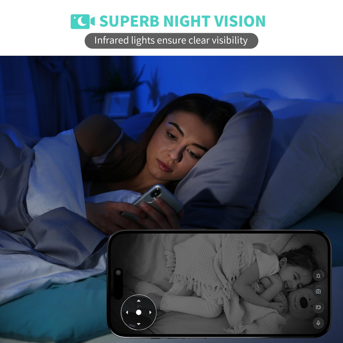 3K HD Indoor Security Camera with Night Vision Q6436