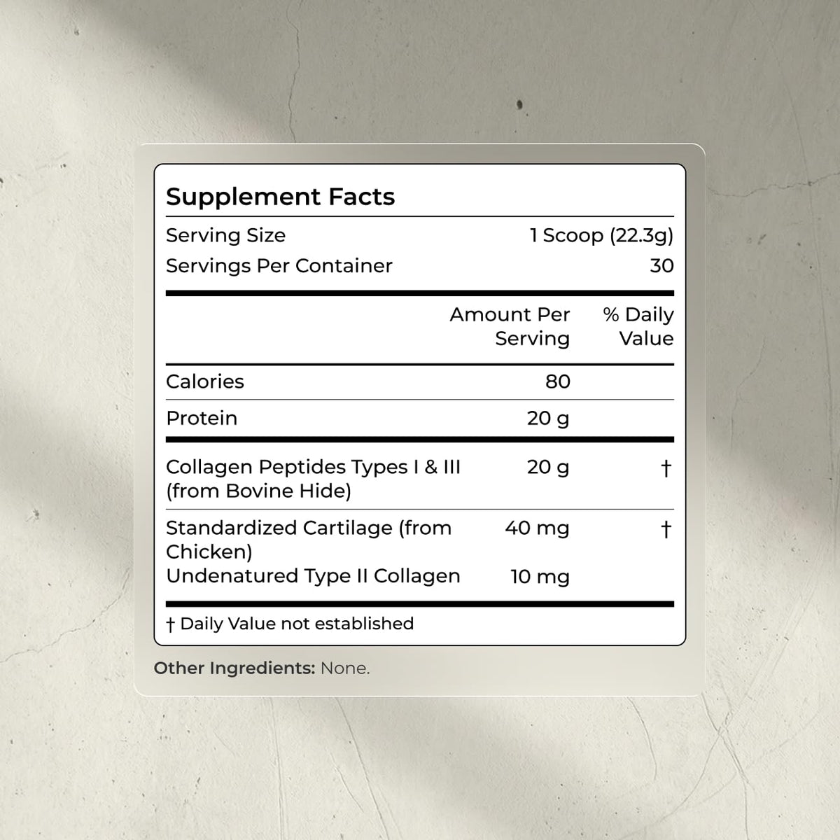 Hydrolyzed Collagen Peptides Powder Unflavored 30 Servings N490949
