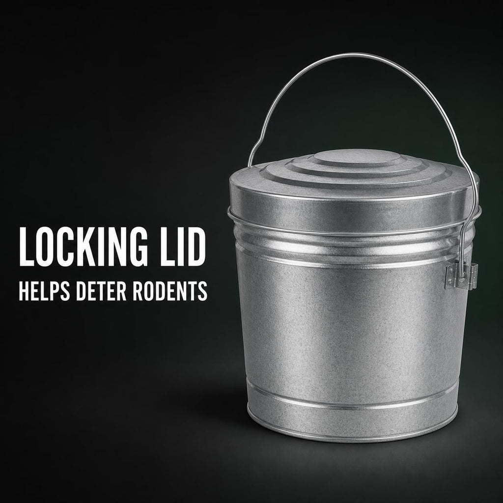 6 Gal Galvanized Steel Can with Locking Lid B786223