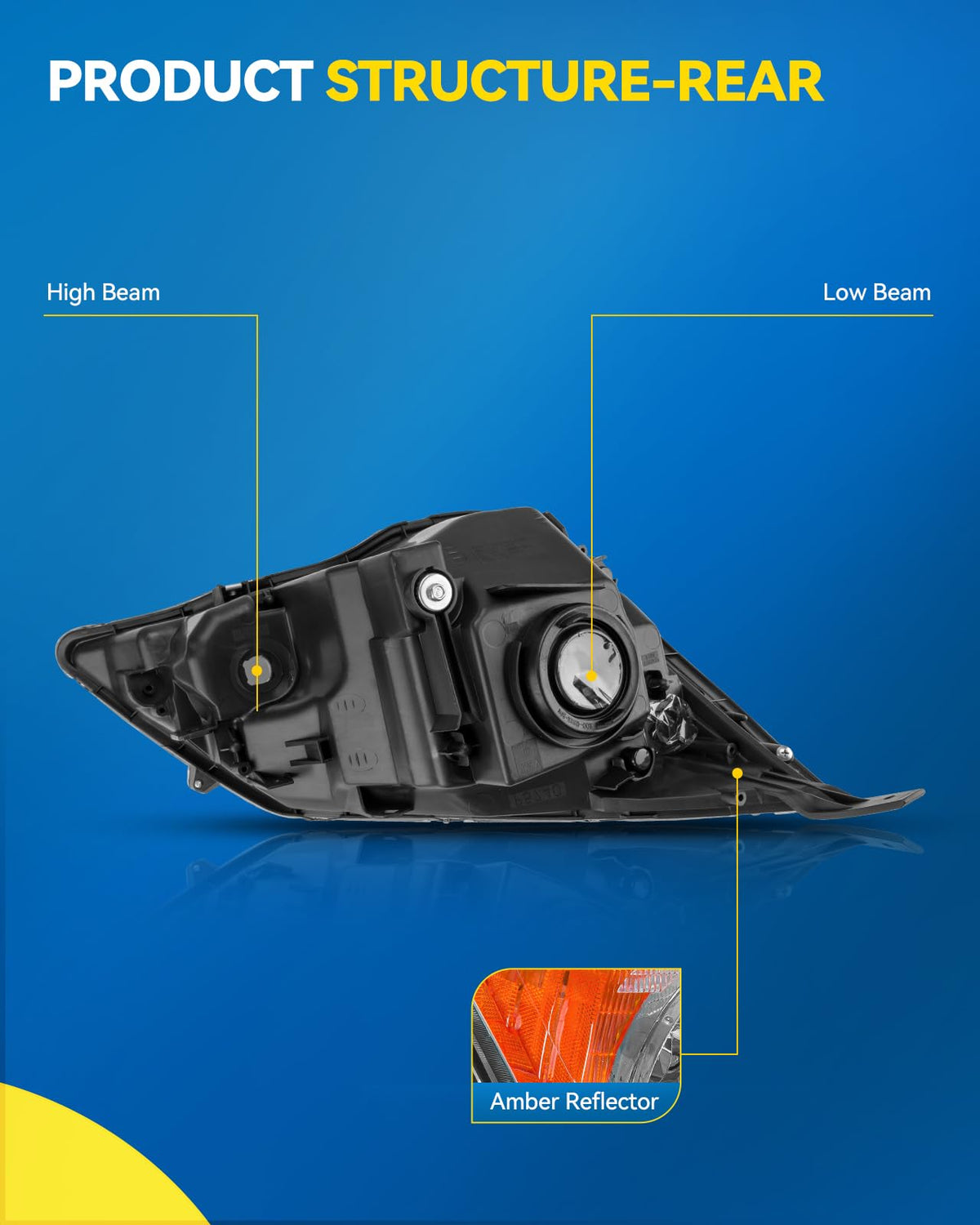Headlamp Headlight Assembly Pair C6267