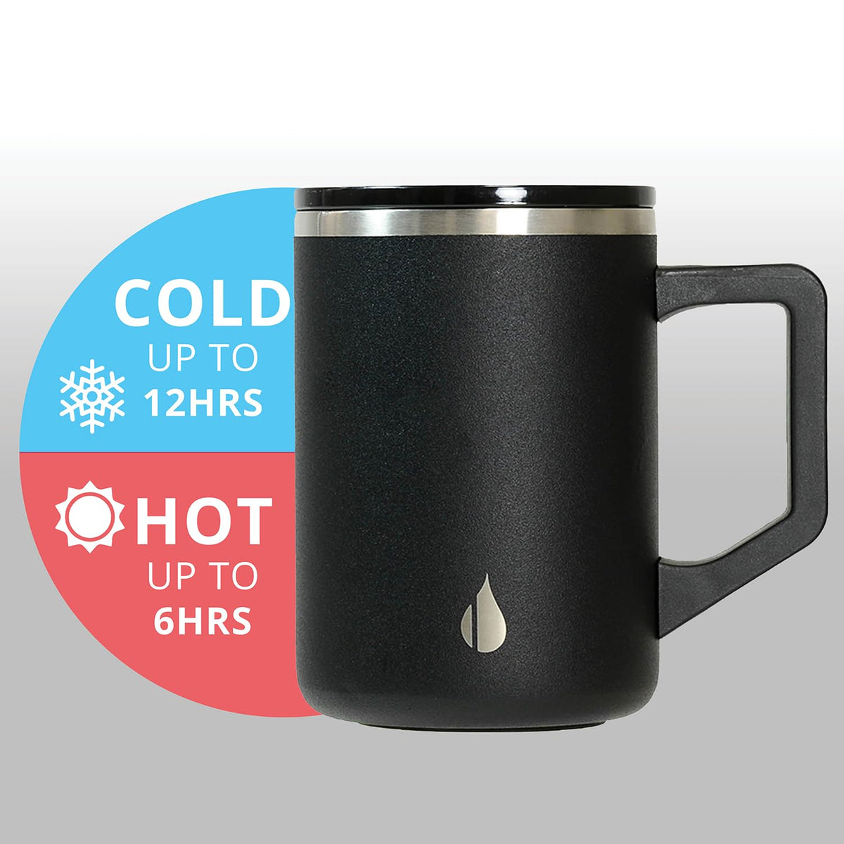 16oz Insulated Stainless Steel Coffee Mug with Lid F61825