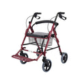4 Wheeled Folding Rollator Walker with Padded Seat and Backrest J919