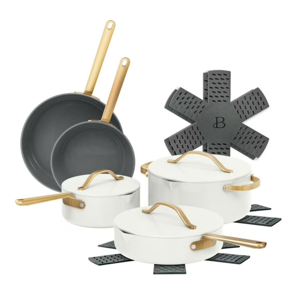 12 Pc Ceramic Non-Stick Cookware Set with Lids D2231