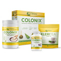 Whole Psyllium Husk Fiber Powder Herbal Capsules & Tea 30 Day Colon Cleanse Kit Q29515