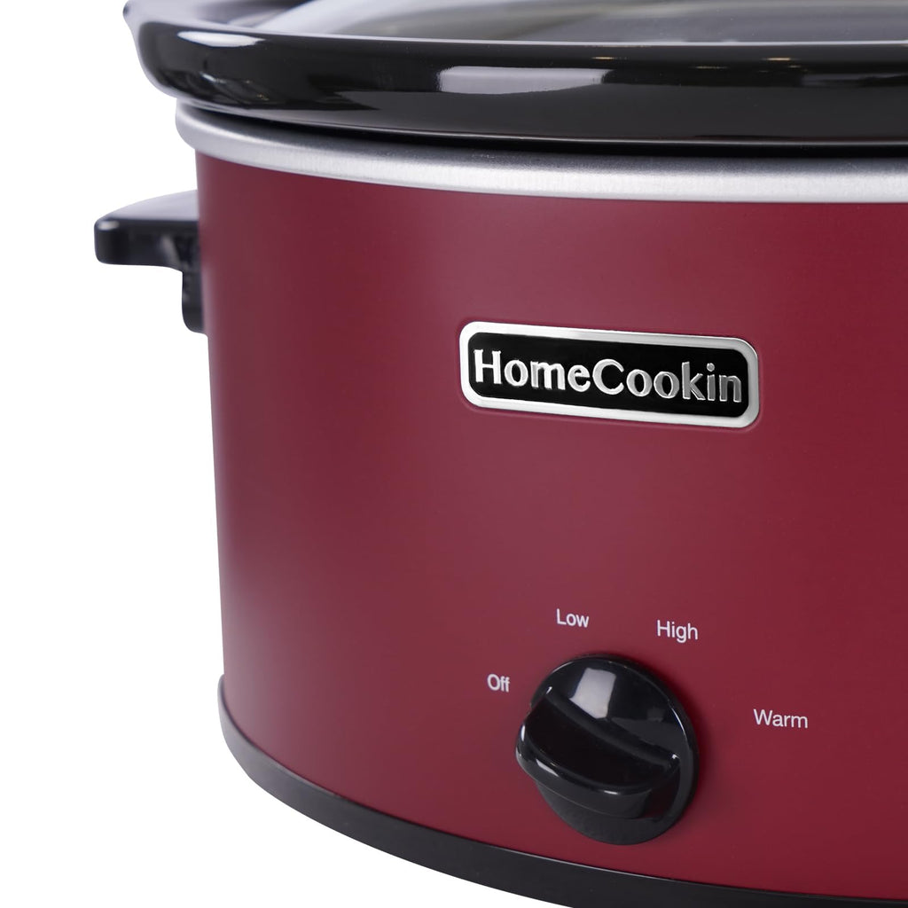 7 Quart Oval Manual Slow Cooker with 3 Cooking Settings E5058