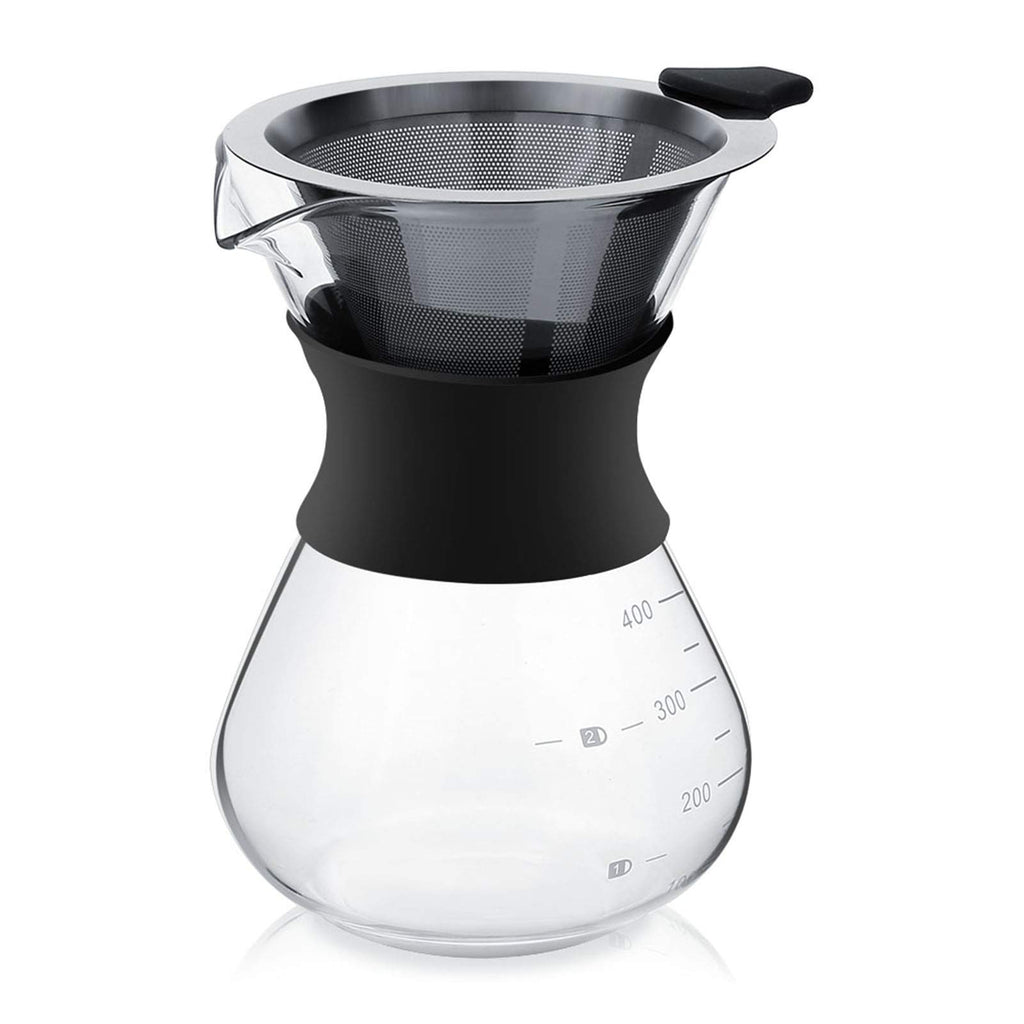 Pour Over Coffee Maker, Paperless Glass Dripper 400ML H99694