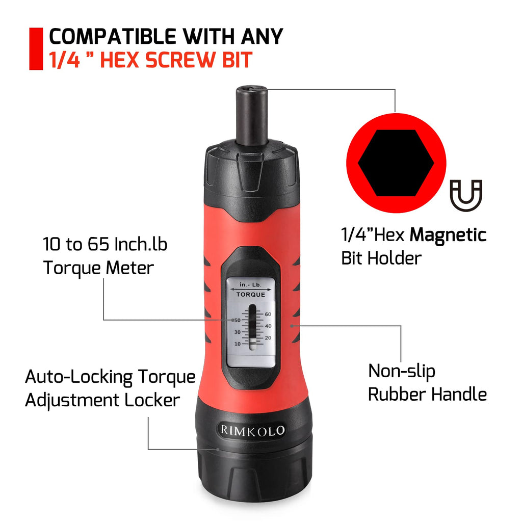 Torque Screwdriver Wrench Set with 29 S2 Alloy Bits & 5 Drive Sockets H482028
