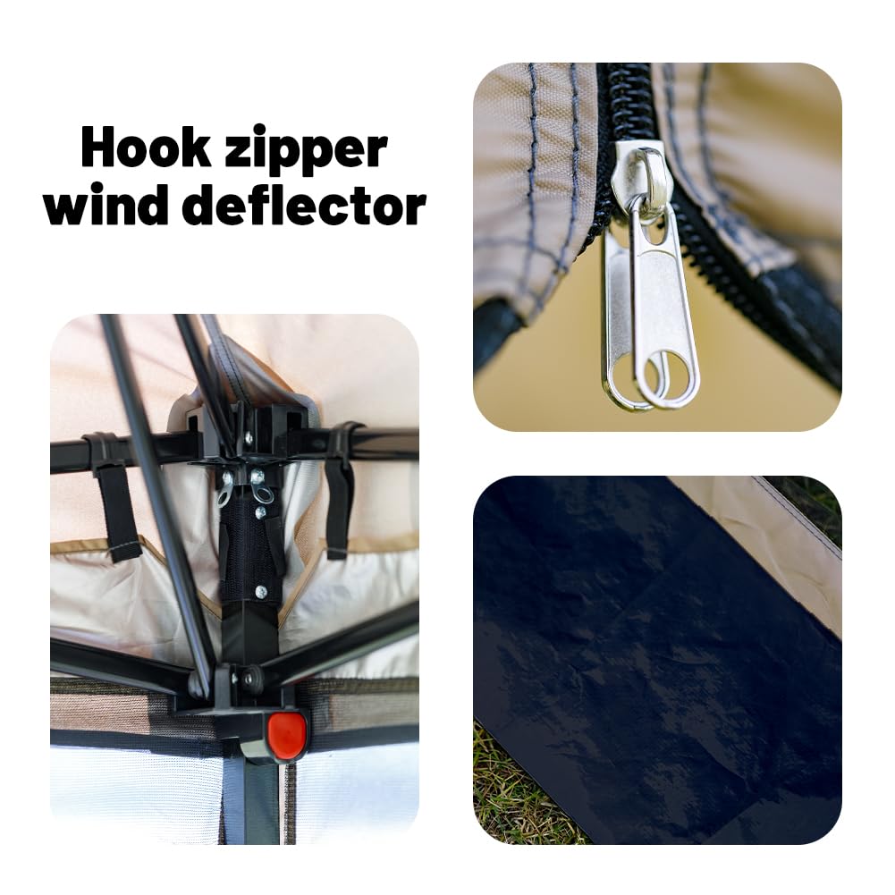 10x10 Mosquito Netting with Zipper Door and Wind Deflector T7696