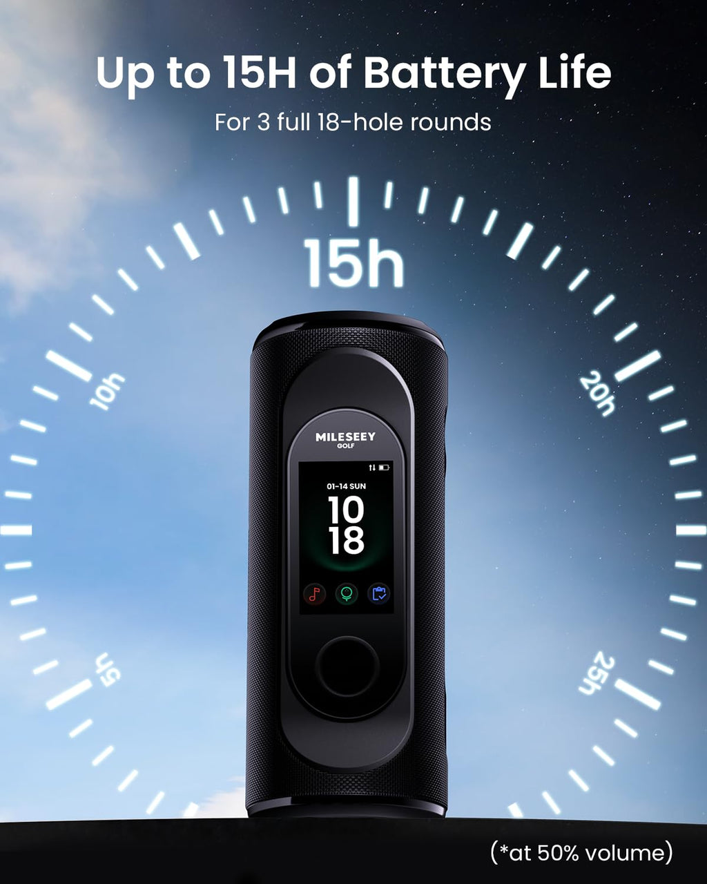 Golf GPS Speaker with 43K+ Courses B114