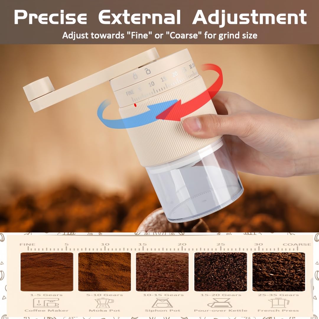 Manual Coffee Grinder with Ceramic Conical Burr L984