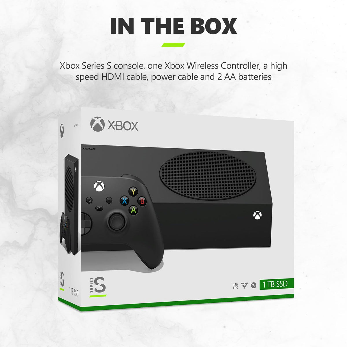 Xbox Series S 1TB SSD Console Carbon Black with Wireless Controller A268991