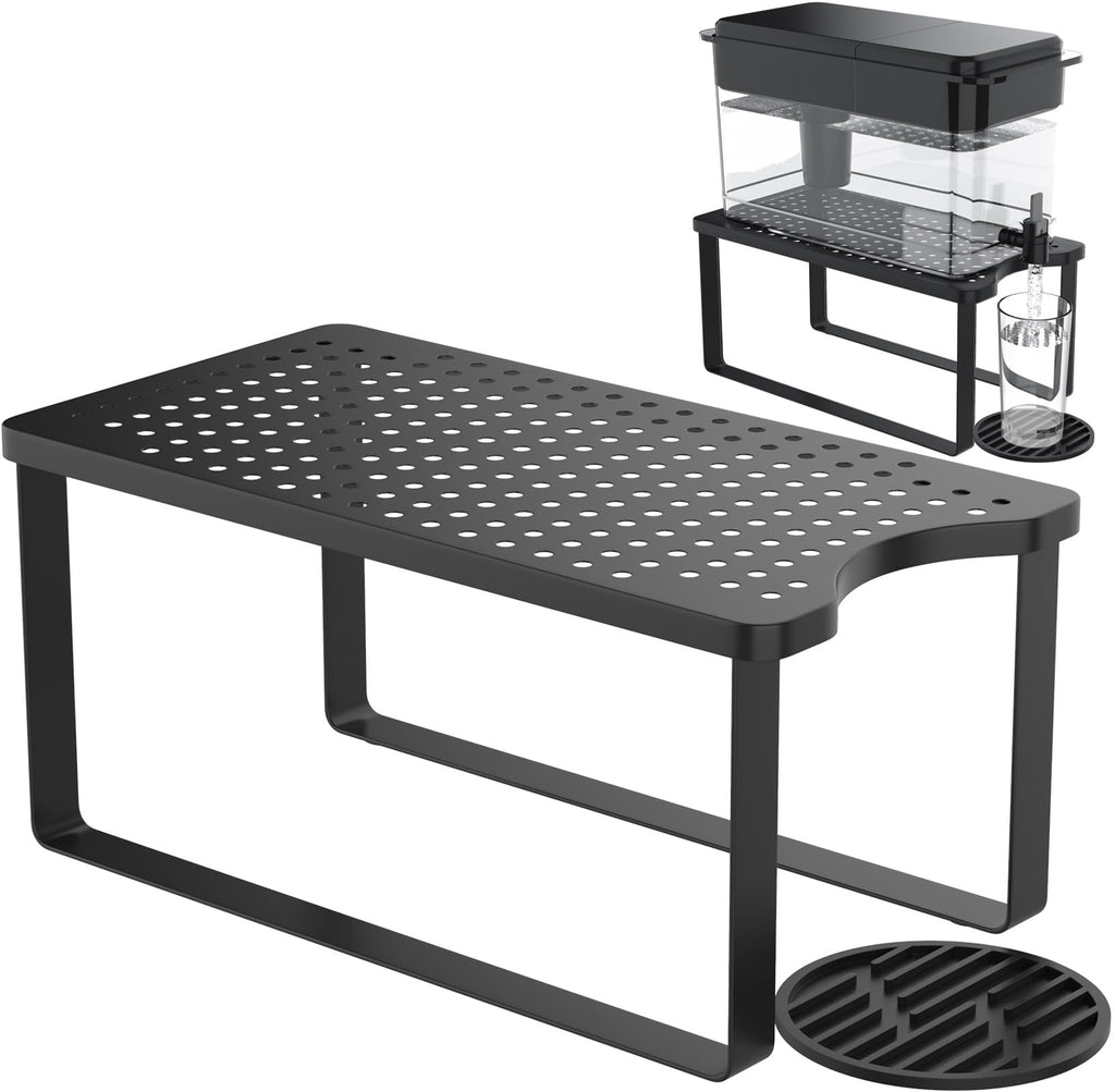 Water Filter Dispenser Stand with Drip Tray Black T3443