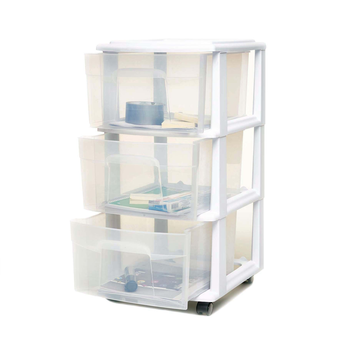 3-Drawer Cart White H2448