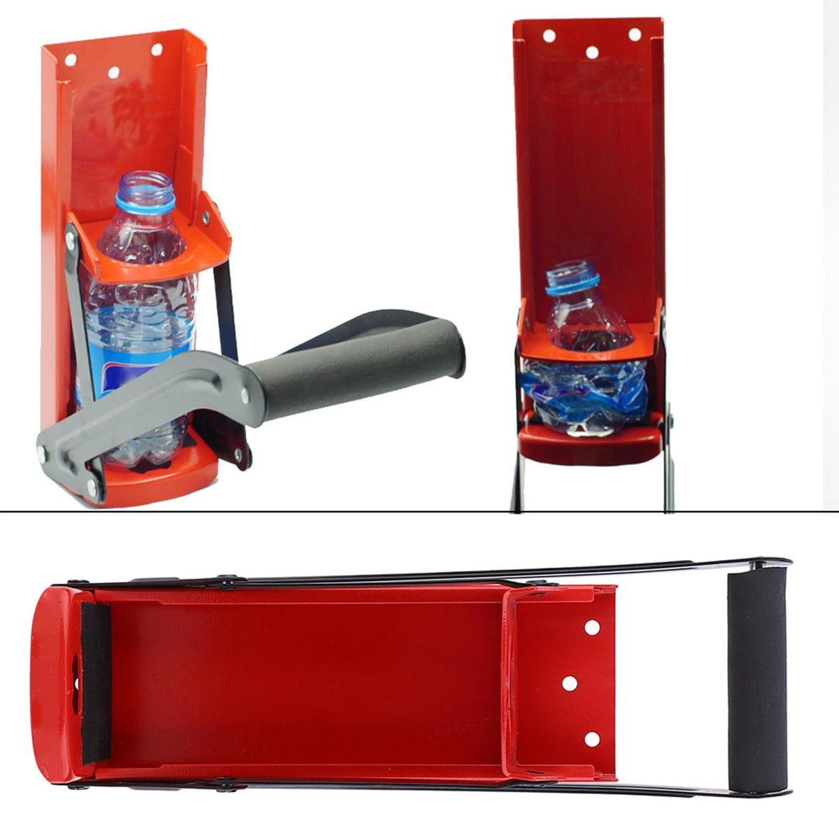 500ML Red Steel Can Crusher with Opener L15534
