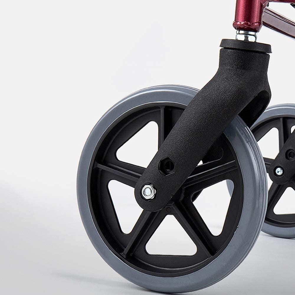 4 Wheeled Folding Rollator Walker with Padded Seat and Backrest J919