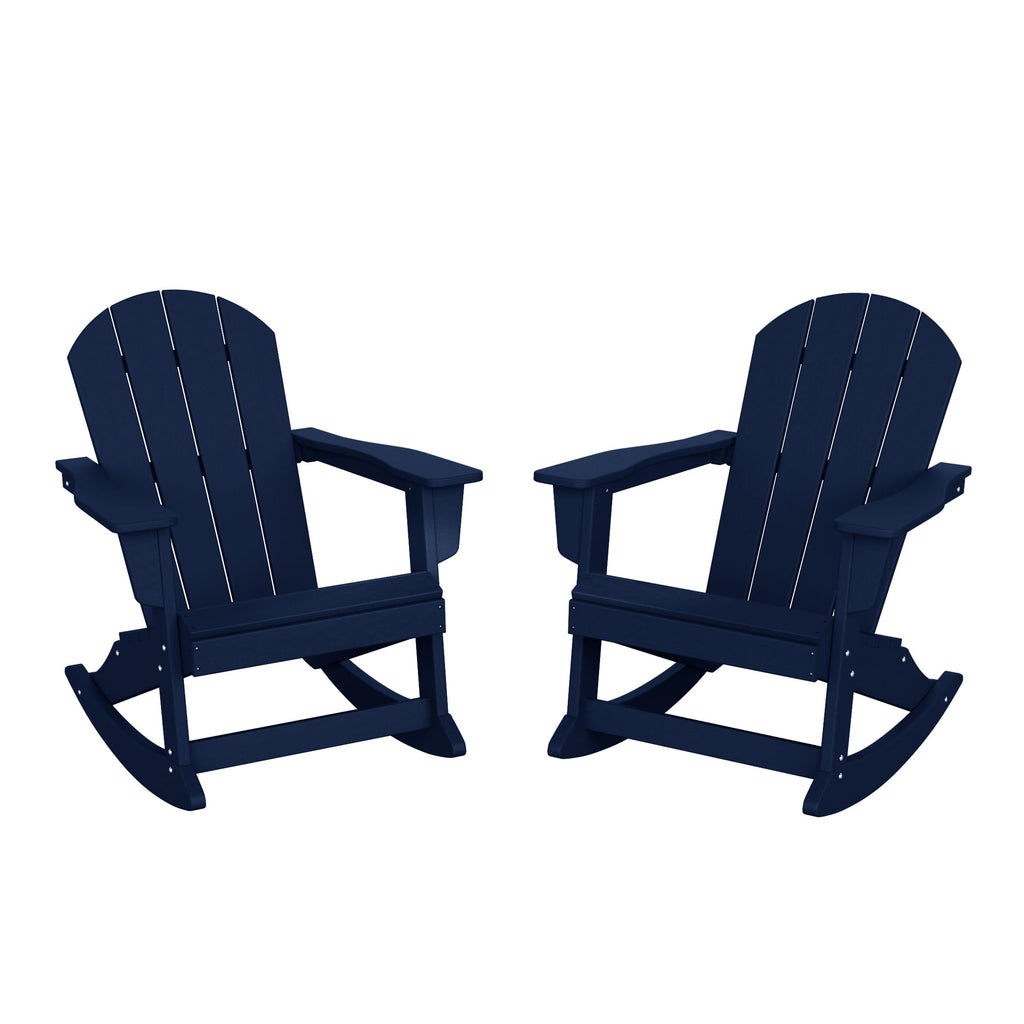 Navy Blue Poly Adirondack Chair Set of 2 I279952