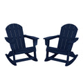 Navy Blue Poly Adirondack Chair Set of 2 I279952