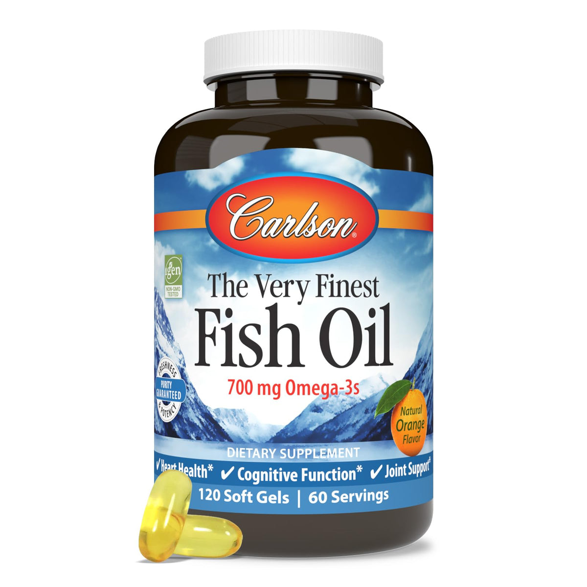 Fish Oil 700 mg Omega-3s Orange 120 Softgels X487