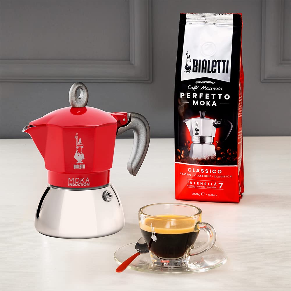 Red 4 Cups Espresso Moka Pot G453831