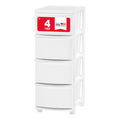 White 4 Drawer Slim Narrow Storage Organizer U9489