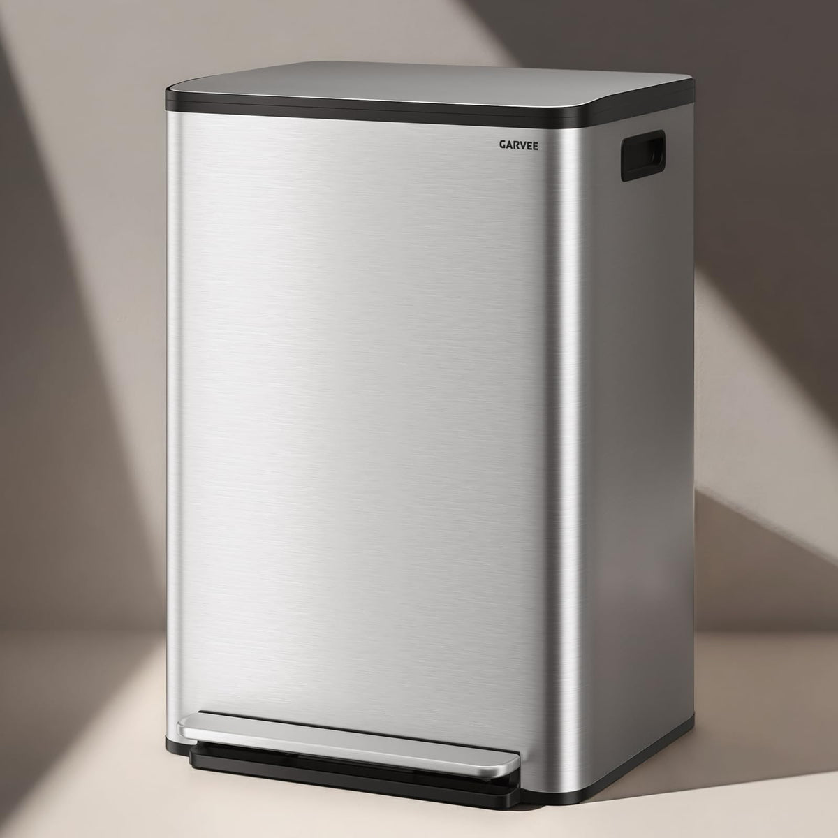 13 Gallon Stainless Steel Step-on Trash Can V3783