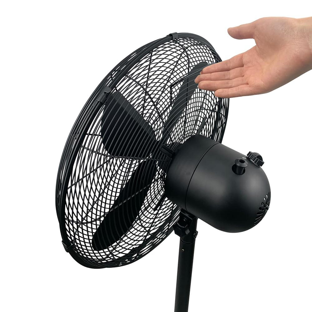 Matte Black 16" Pedestal Fan, 3 Speeds O28584