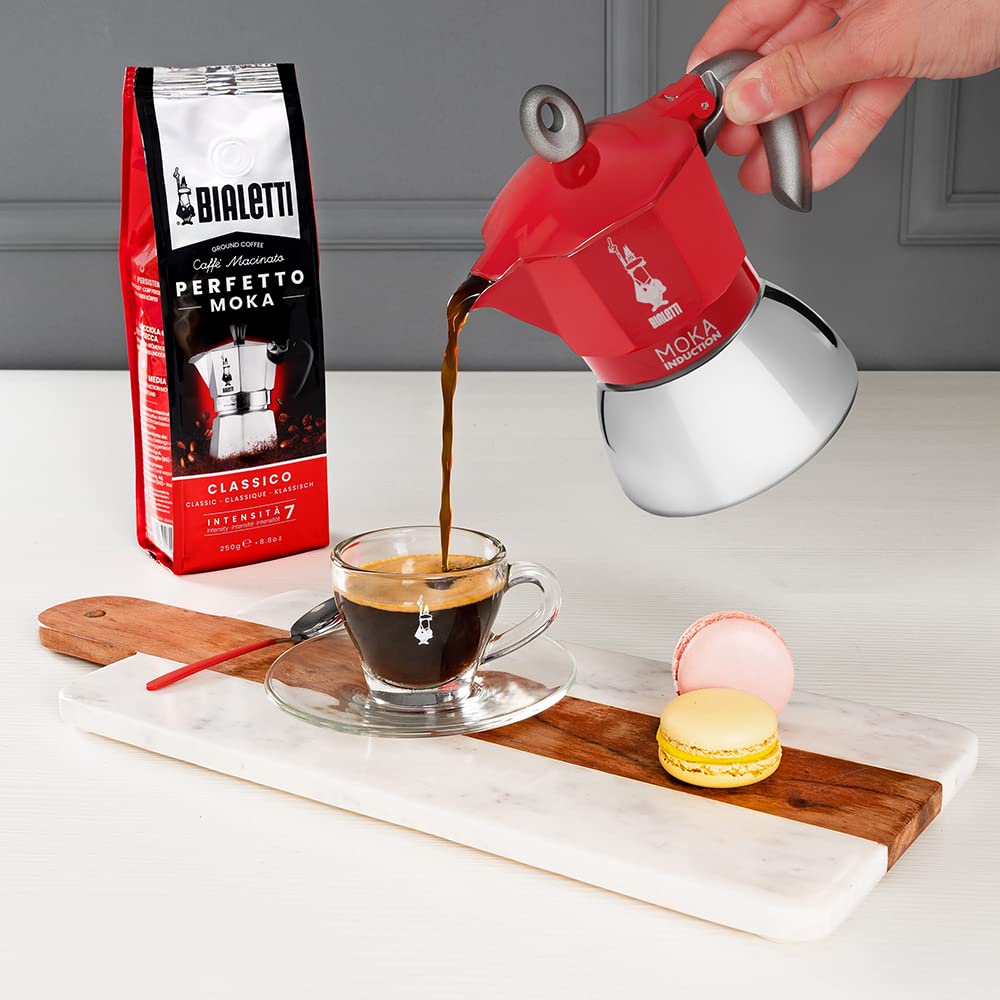 Red 4 Cups Espresso Moka Pot G453831