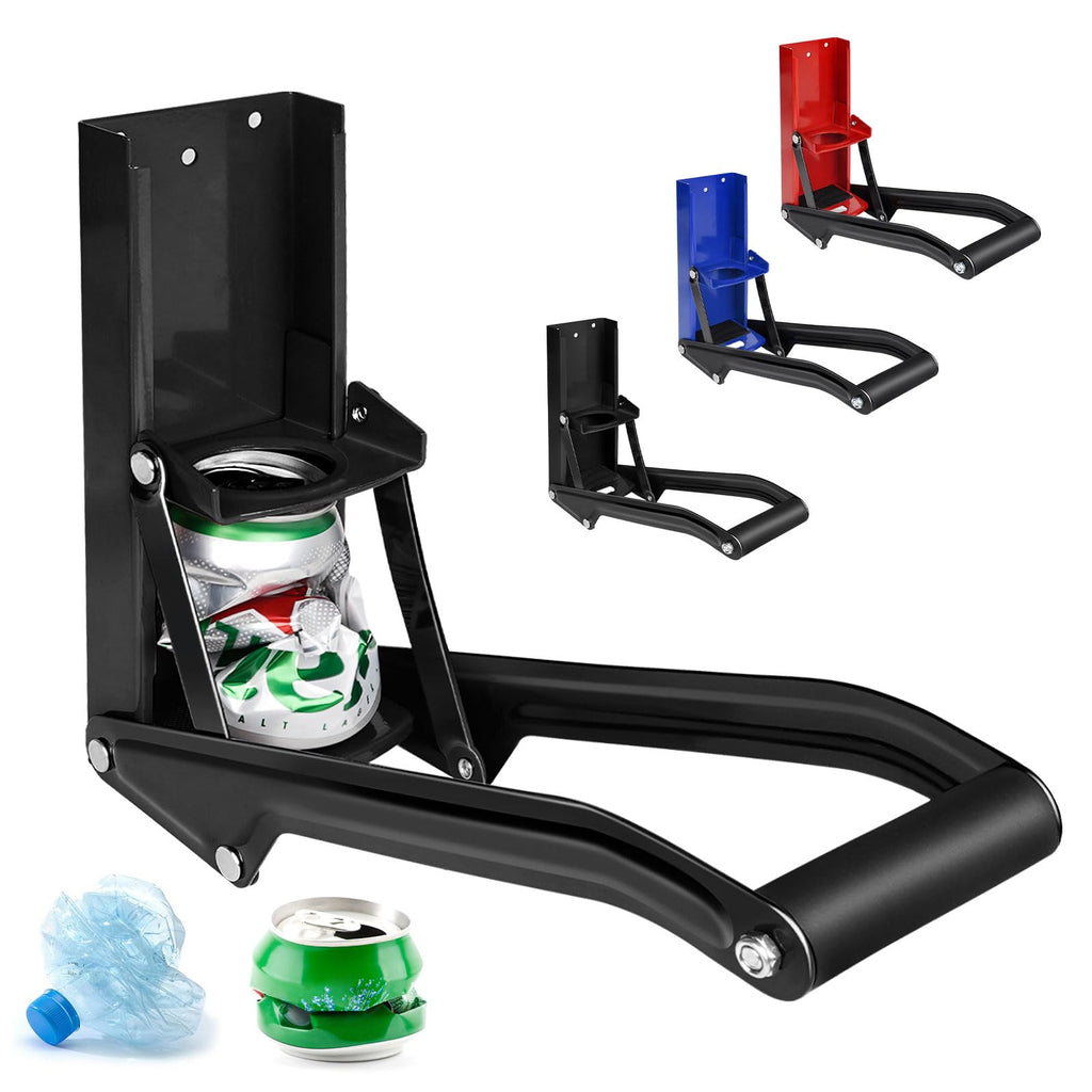 16 oz Black Wall-Mounted Aluminum Can Crusher Y121982