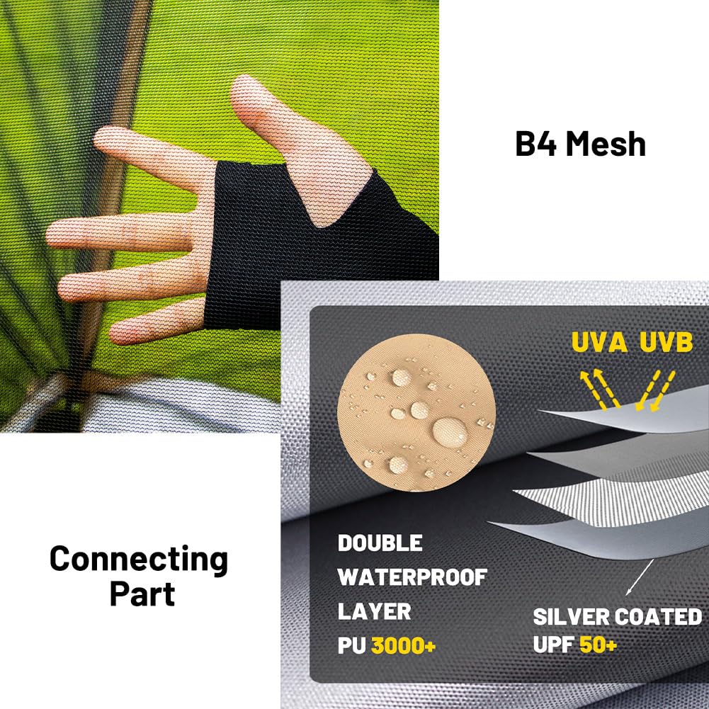 10x10 Mosquito Netting with Zipper Door and Wind Deflector T7696