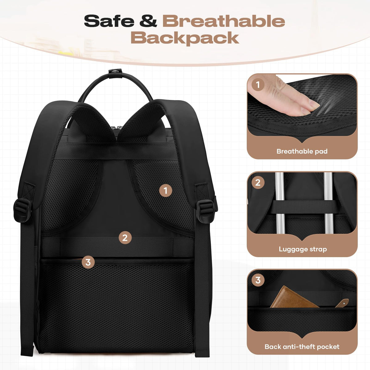 15.6-17.3" Laptop Backpack with Lunch Box U631