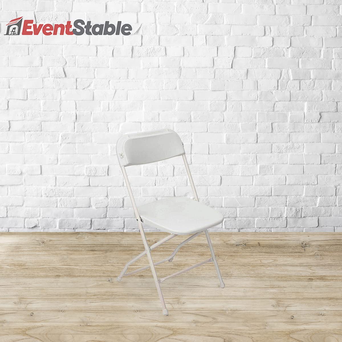White Stackable Plastic Folding Chair 10-Pack W3674