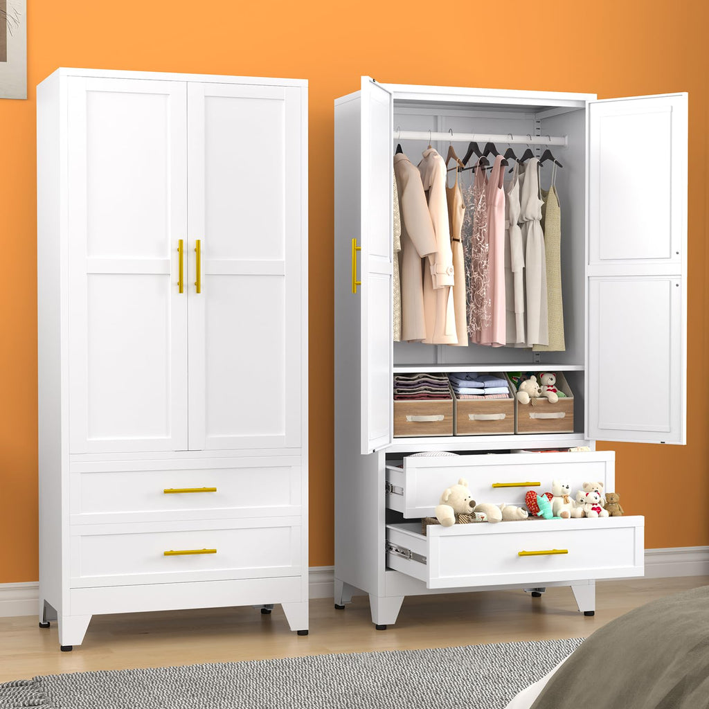 Metal Armoire Wardrobe Closet P77769