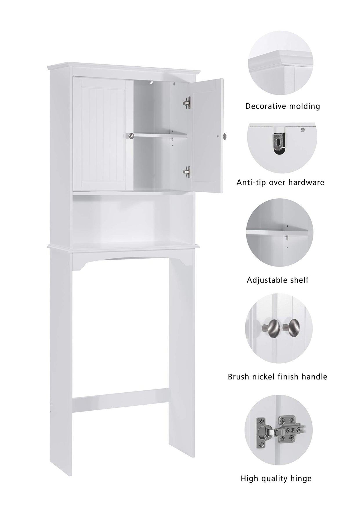 Over The Toilet Storage Cabinet with Doors G3672